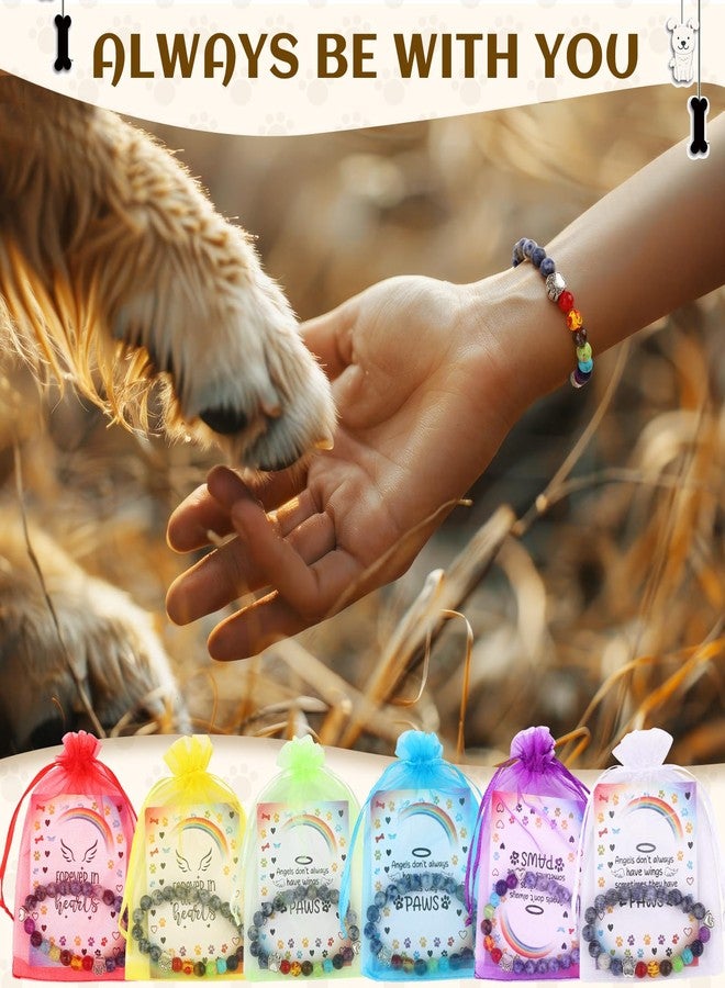 كينينج مجموعة كينينج التذكارية للحيوانات الأليفة، 18 قطعة، سوار جسر قوس قزح، 6 مجموعات، سوار تذكاري للكلاب، سوار تعاطف مع فقدان الحيوانات الأليفة، سوار تذكاري لسبعة شاكرات، هدية للنساء والرجال الذين فقدوا كلابهم وقططهم المحبوبة. - Image 2